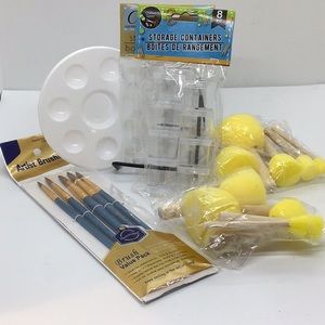 6Pc Art Supply Brushes, Sponges, Paint Supplies + Special Bundle Offer